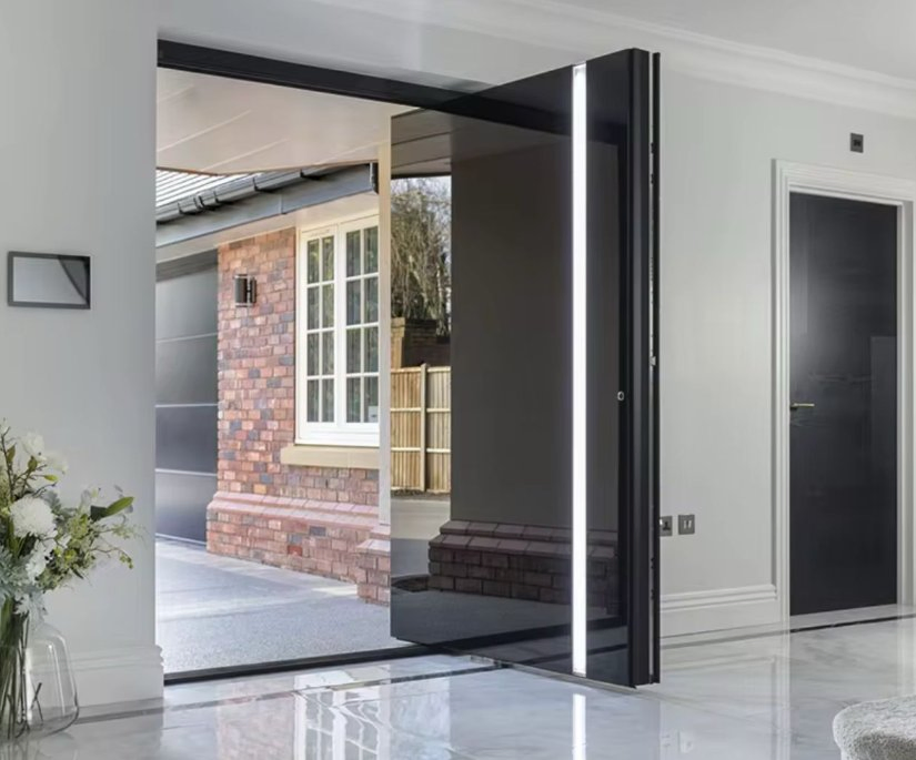 Design Simples e Popular de Porta de Alumínio Fundido para Alto Tráfego de Pessoas