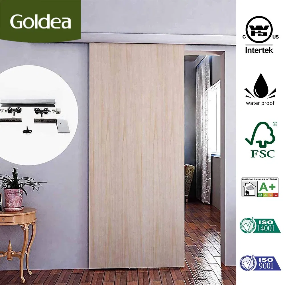 Design de Porta Europeia para Banheiro de Casa, Interior de Banheiro, Porta Deslizante Interna, Designs de Madeira Composta
