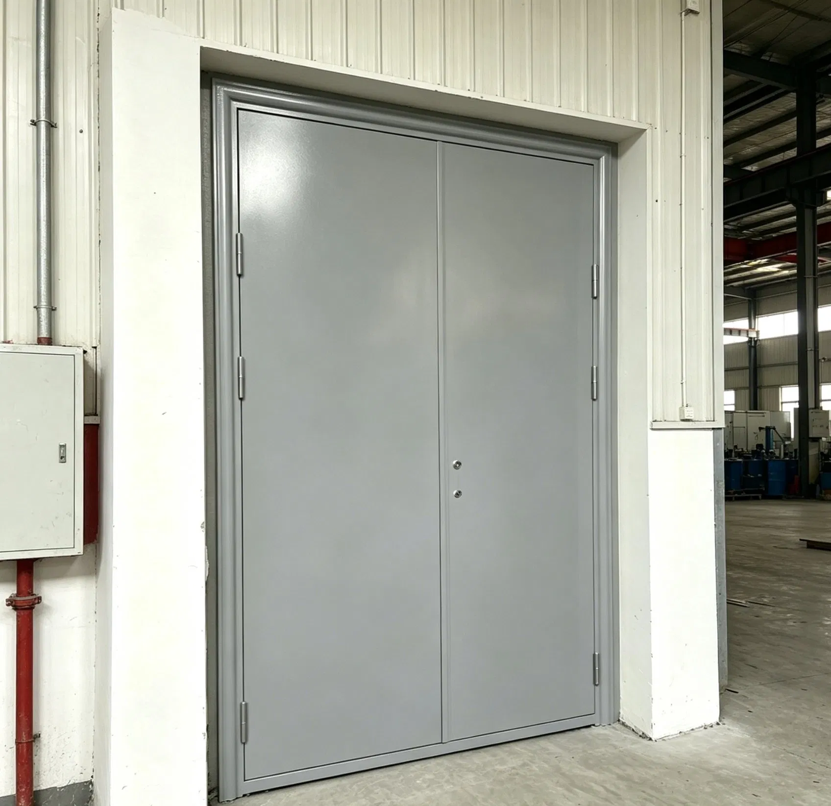 Porta de Aço Resistente ao Fogo Moderna com Vidro de Visão Clara para Projeto Comercial de Hotel e Edifício de Escritórios
