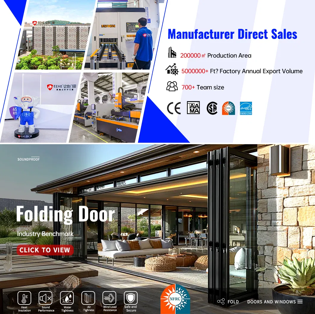 Portas Bifold de Alumínio Modernas com Opções de Abertura para Fachadas de Hotel