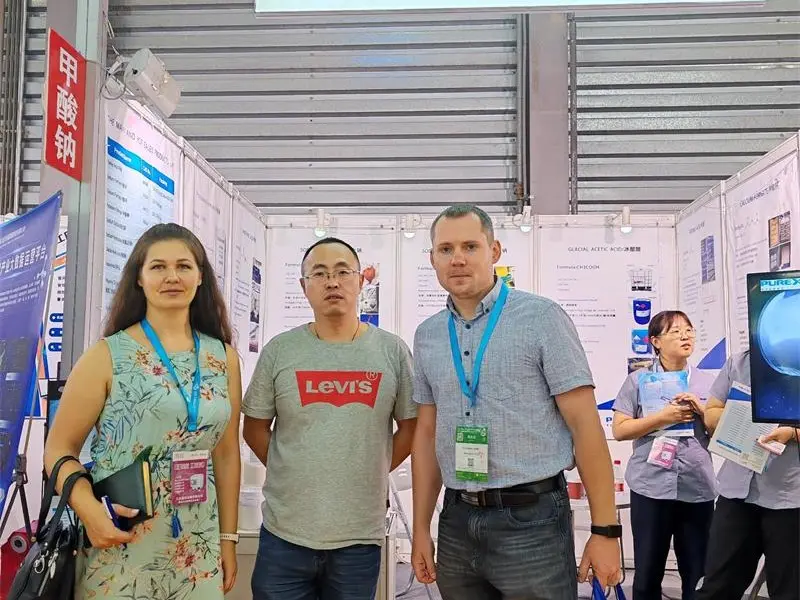 Pulisi Chemical exhibition stand with international clients