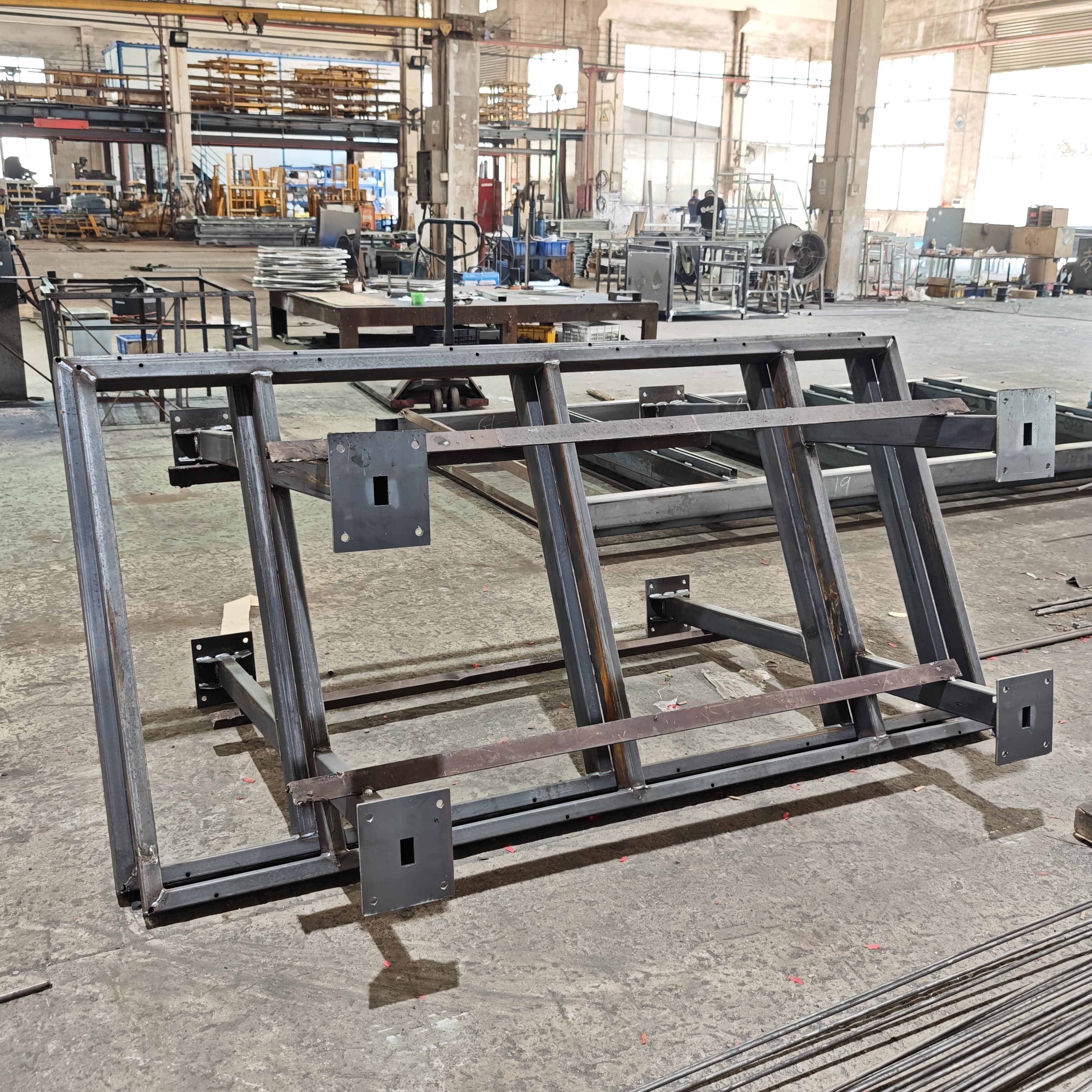 Custom Large Steel Structure Laser Cutting Bending Welding Hot-Dip Galvanized Components Sheet Metal Fabrication Service