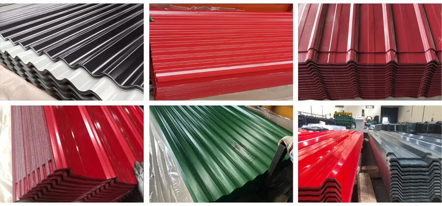 Wave T Shape Color Coated PPGI Prepainted Galvanized Corrugated Steel Roofing Sheets