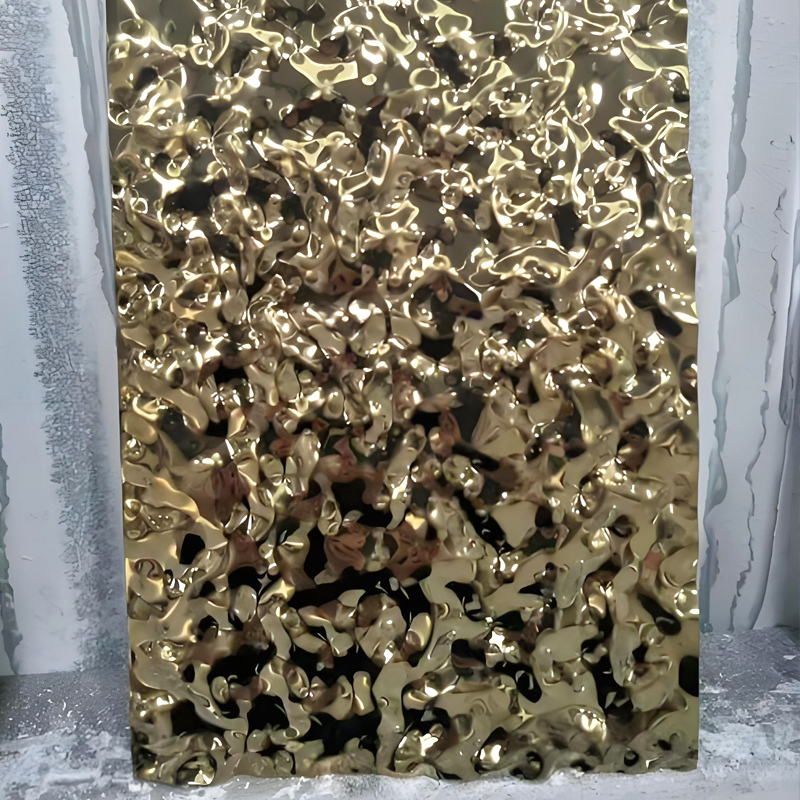 Hot Sale Painted Surface Stainless Steel Decorative Sheets SS 201 304 316 Construction Use Water Ripple Plate