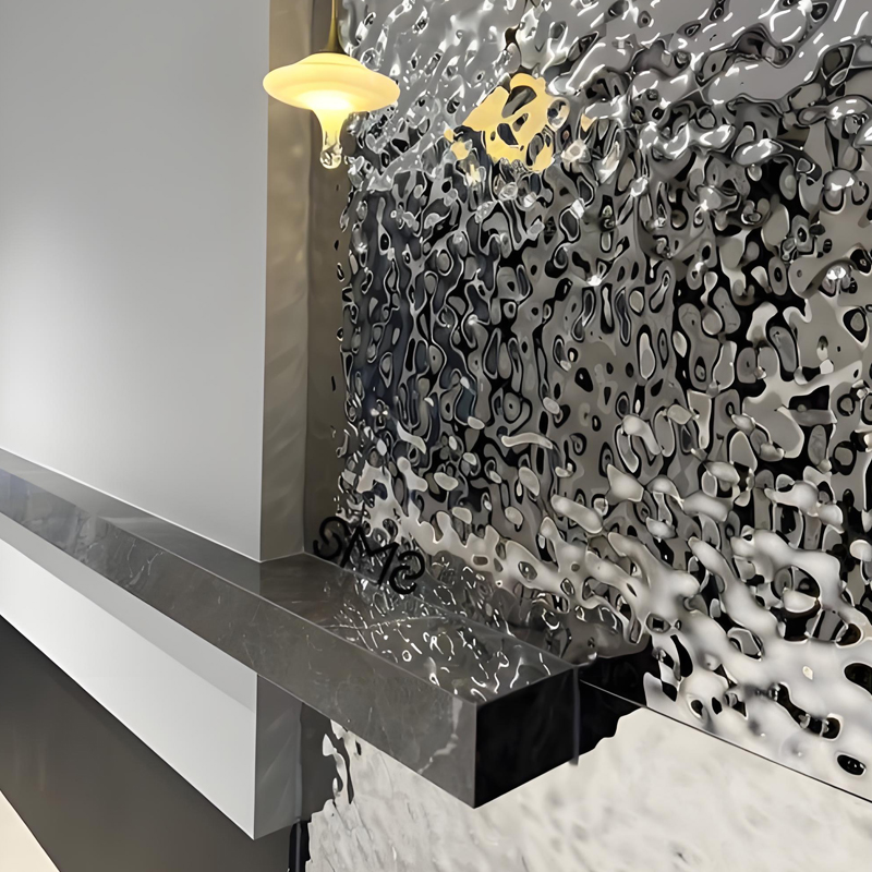 Hot Sale Painted Surface Stainless Steel Decorative Sheets SS 201 304 316 Construction Use Water Ripple Plate