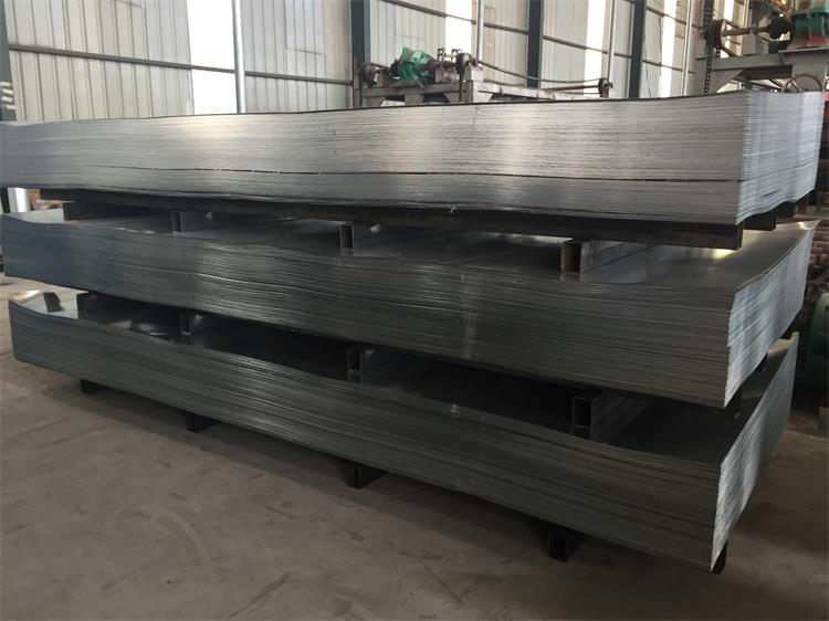 Galvanized steel sheet close up