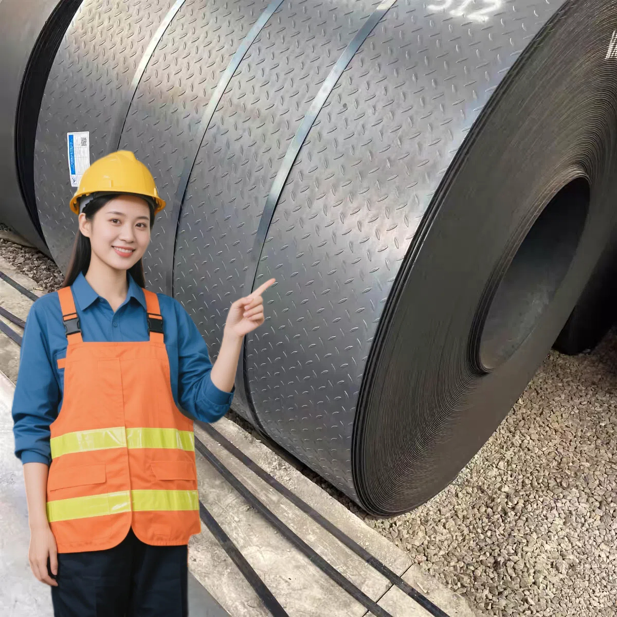 Carbon steel patterned plate