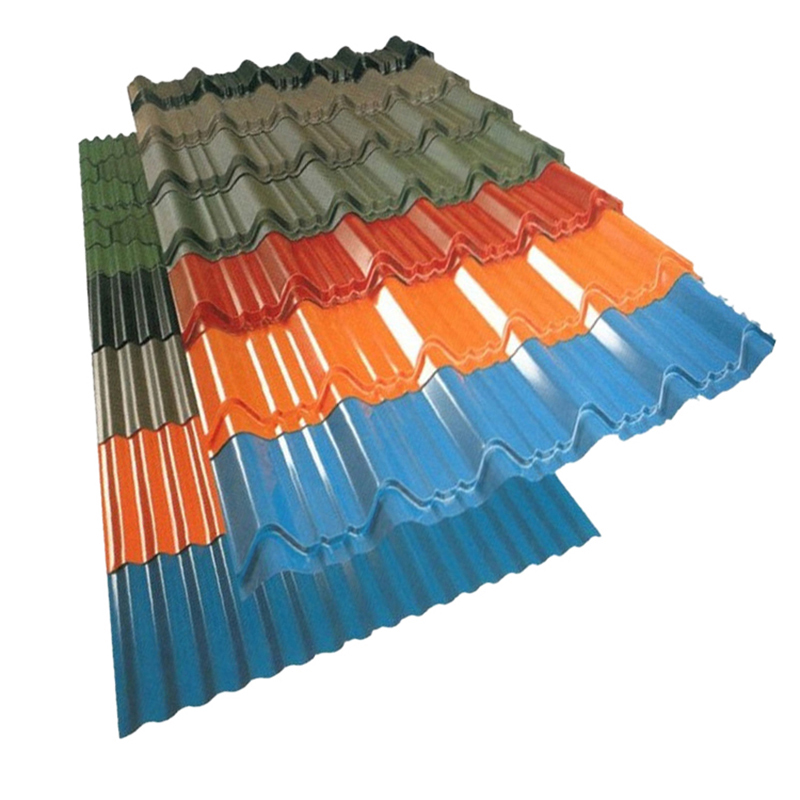 24 Gauge Color Coated Zinc Coated Corrugated Roofs Sheets ASTM A792 Cold Rolled Corrugated Galvanized Steel Sheets