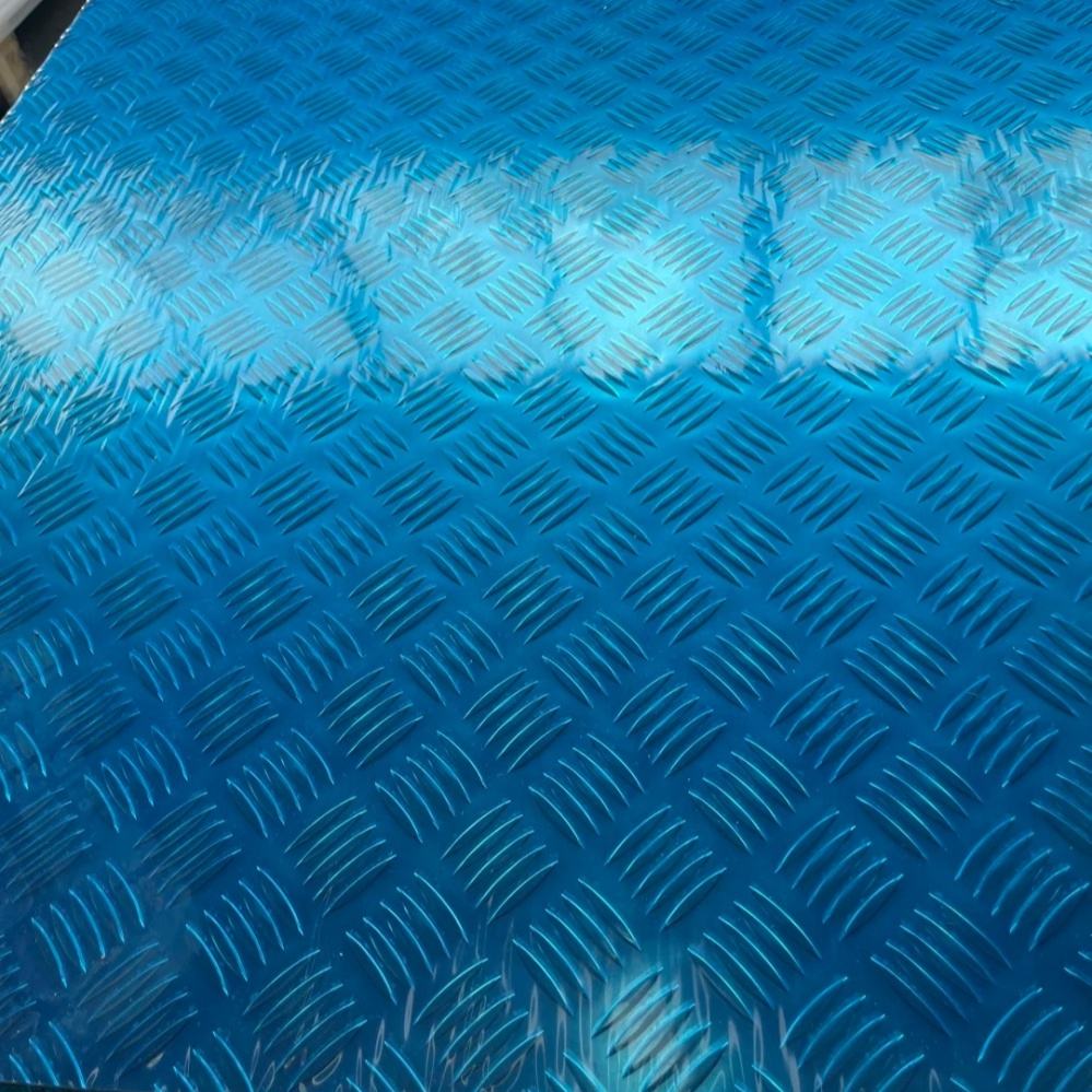 Custom Size Shape 4x8 2.5mm Thickness Anti-slip Aluminium Checker Plate 1001/1100/1005/3003/5052/5083/7075 Embossed Steel Sheet