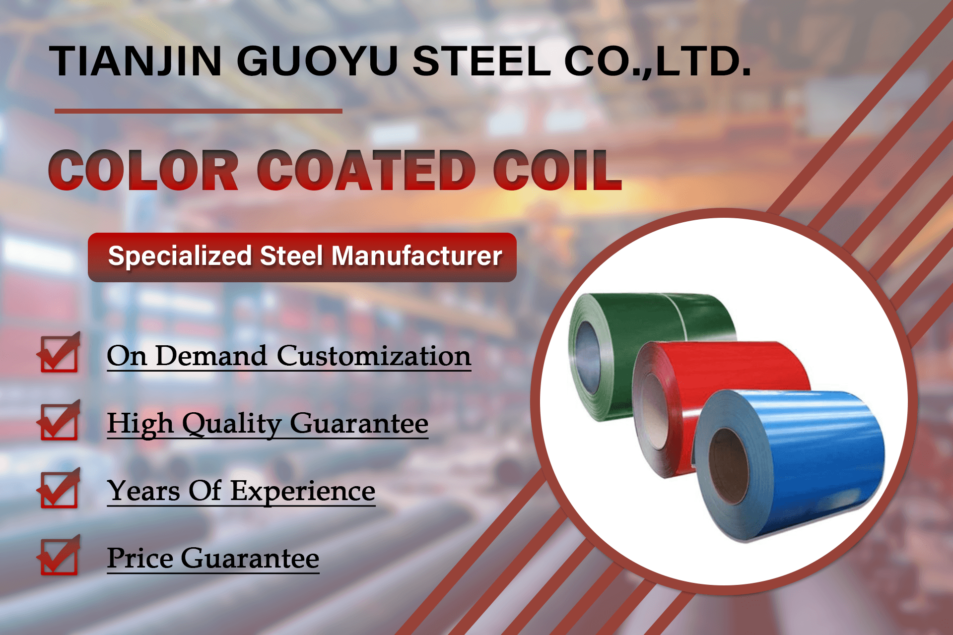 Color coated steel coils
