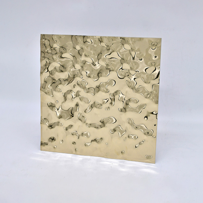 New Design 304 316L Decorative Wall Panel Water Ripple Mirror Stainless Steel Corrugated Sheets