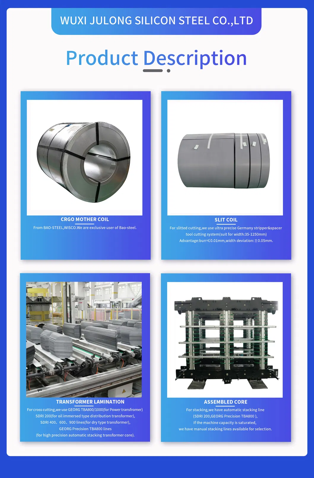High-Performance Electrical Transformer Core Steel Sheets for Efficiency