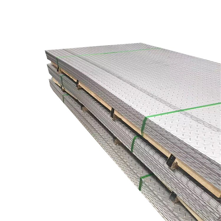 201 304 316L Series Embossed Stainless Steel Sheet Hot Rolled Floor Checker Plate 5mm Thickness HL Surface Finish DIN AISI 2B