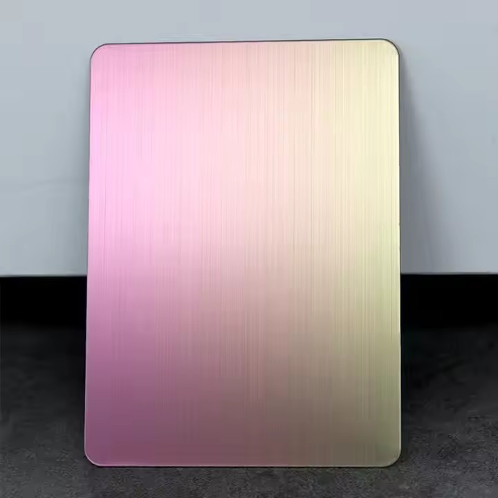 Fusion Edge Smooth-Corner Rose Gold 201 Stainless Steel Sheet Brushed Brilliance for Electrical Appliance