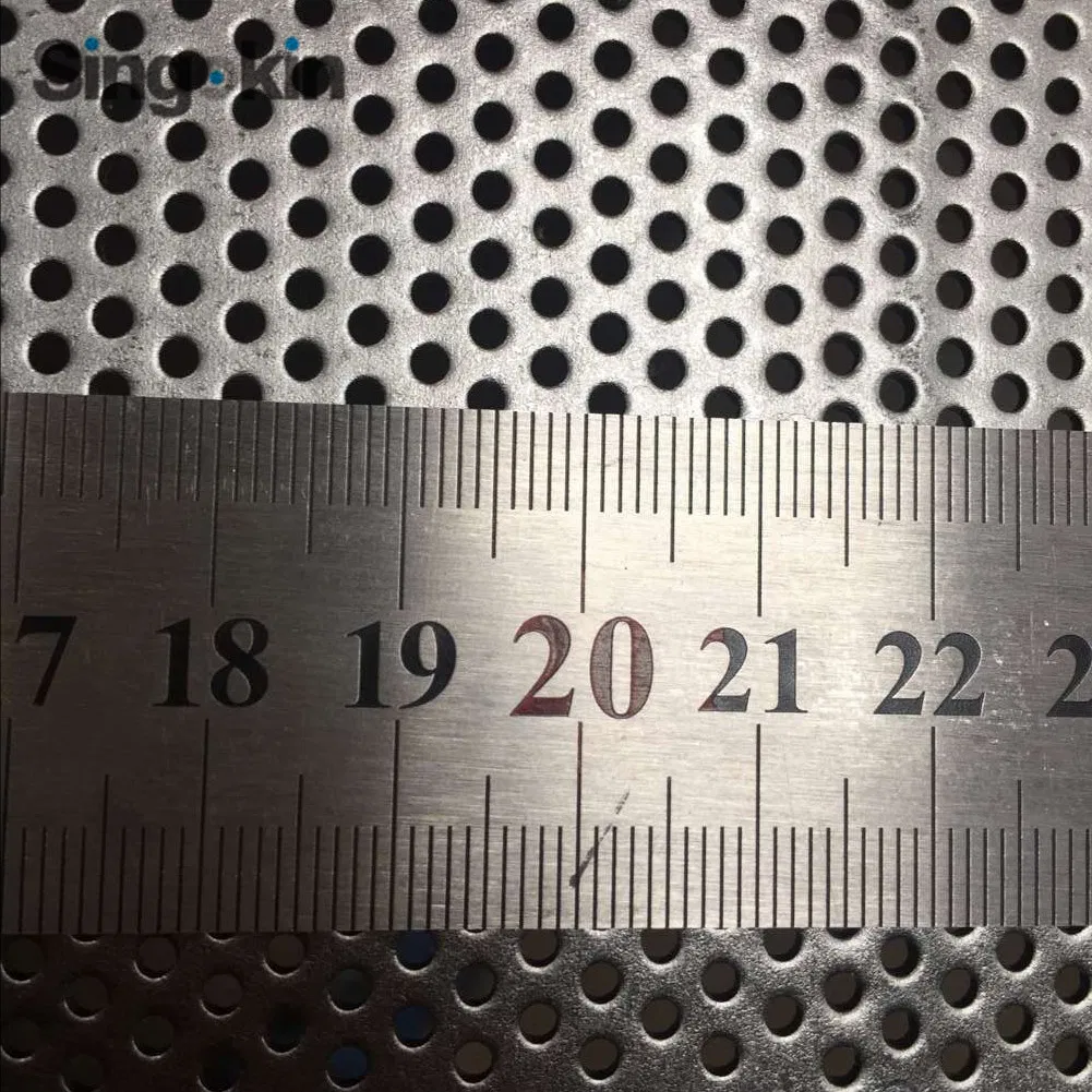 1mm 1.2mm Hole Diameter Stainless Steel 304 Perforated Sheet Punched Metal Stainless Steel Perforated Sheet