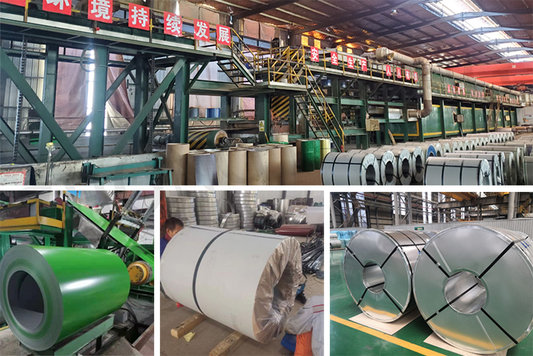 Steel coils in warehouse