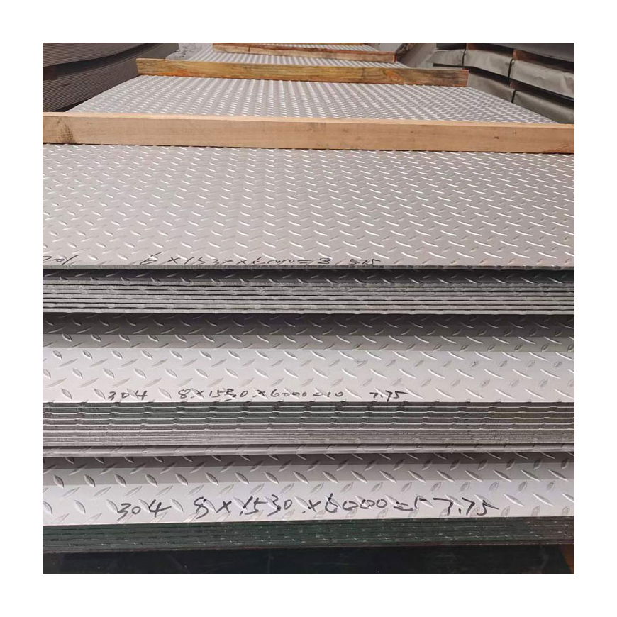 Decorative 4X8Ft Stainless 304 316 316L Diamond Checker Plate Sheet Checkered Steel Plate