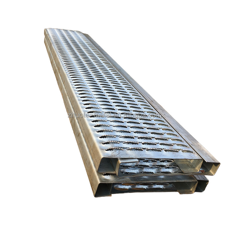 Heavy Load Mild Steel Serrated Perforated Walkway Sheet Round Hole 6.0mm Industrial Grade Drainage System Outdoor Floor Coated