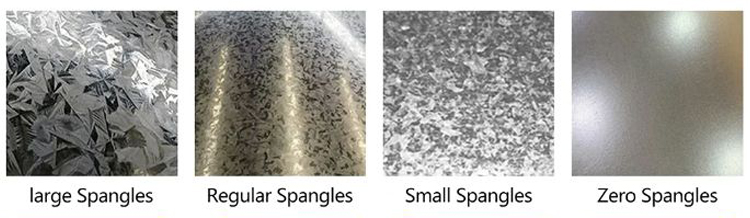 Galvanized steel coil crystallisation pattern