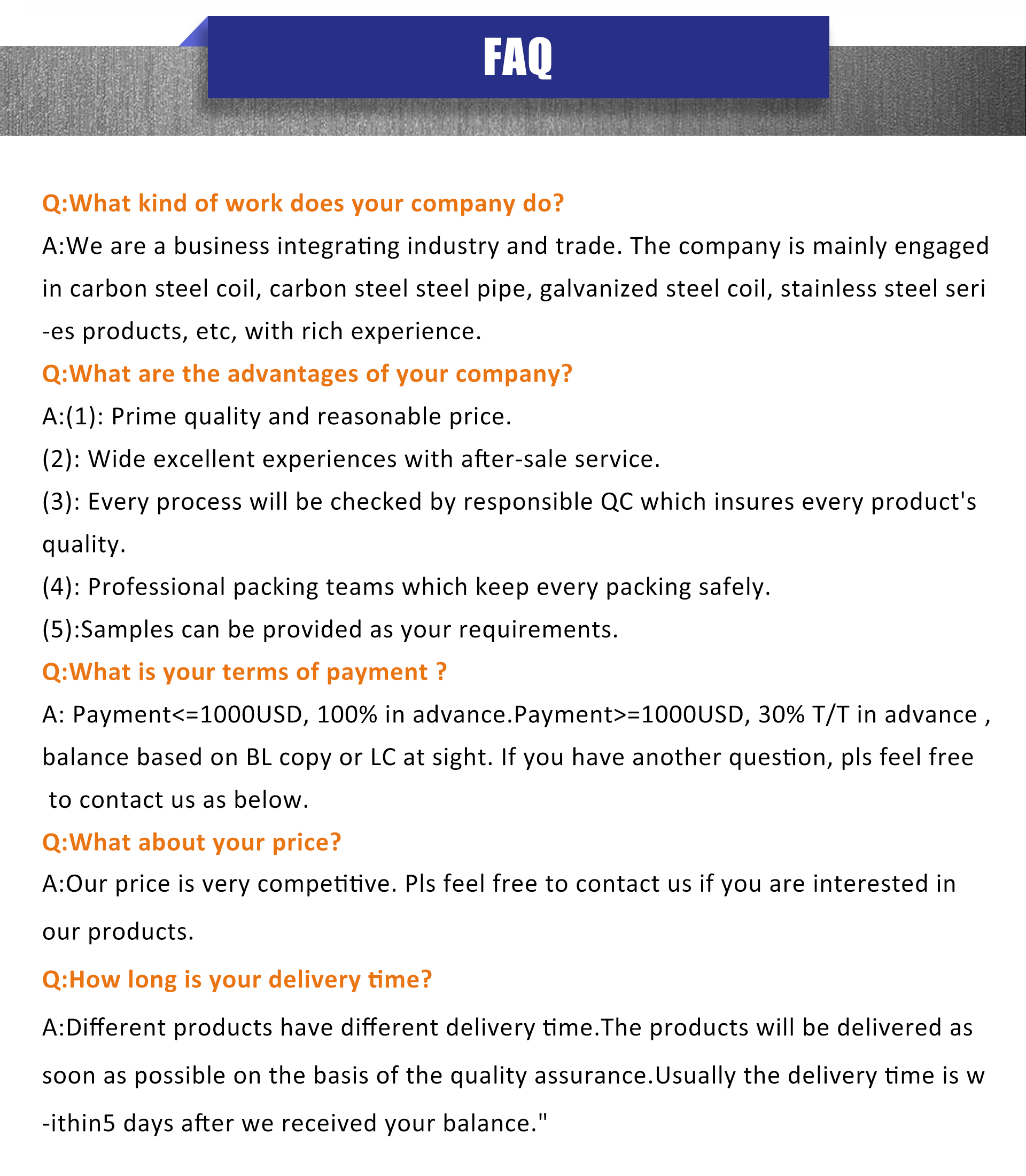 Logistics and Shipment