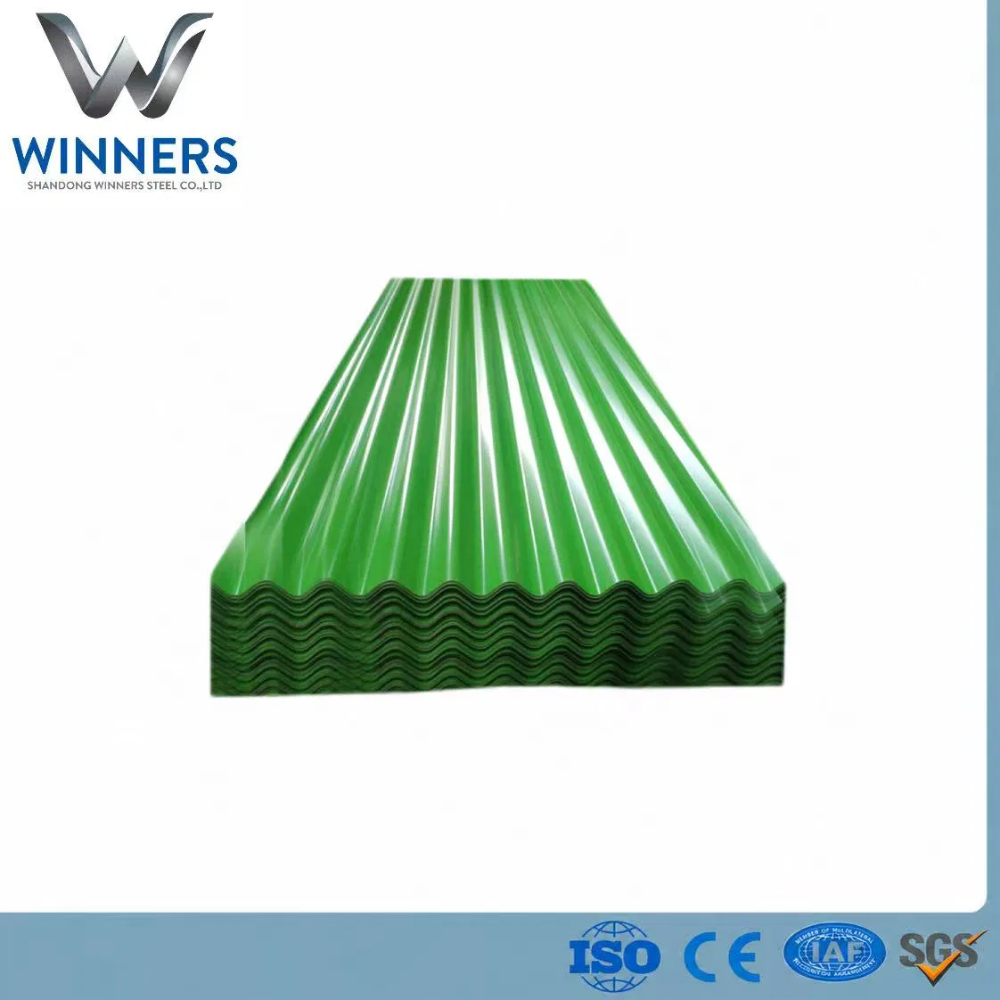 China Factory Roofing Sheet Corrugated PPGI Sheet Color Coated Steel Sheet SGCC 1250mm Z275 Prepainted Galvanized Steel Sheet for Roof Material and Building