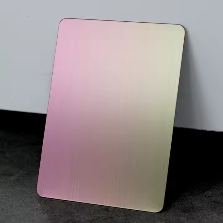 Fusion Edge Smooth-Corner Rose Gold 201 Stainless Steel Sheet Brushed Brilliance for Electrical Appliance