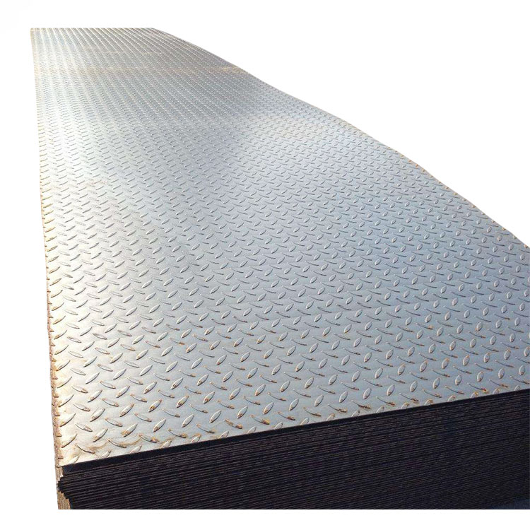 Q235 Q345 A36 Embossed Hot Rolled Carbon Steel Plate Checkered Iron Steel Sheet For Construction Cut-to-Size BS Galvanized Oiled
