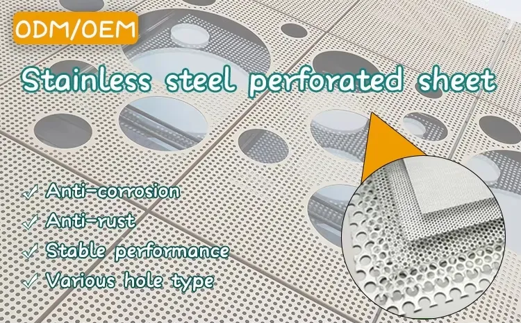 Galvanized Aluminum Hexagon Hole Shape Stainless Steel Perforated Metal Sheet