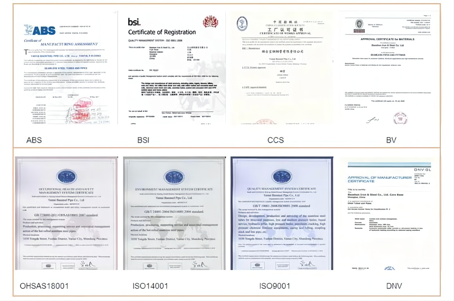 Certificates