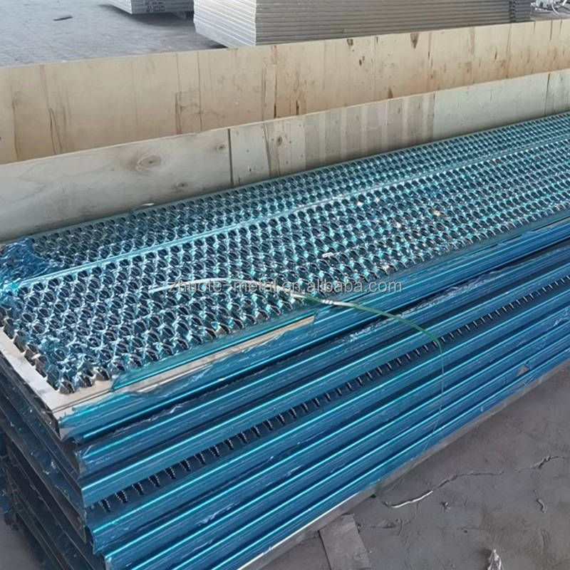 Heavy Load Mild Steel Serrated Perforated Walkway Sheet Round Hole 6.0mm Industrial Grade Drainage System Outdoor Floor Coated