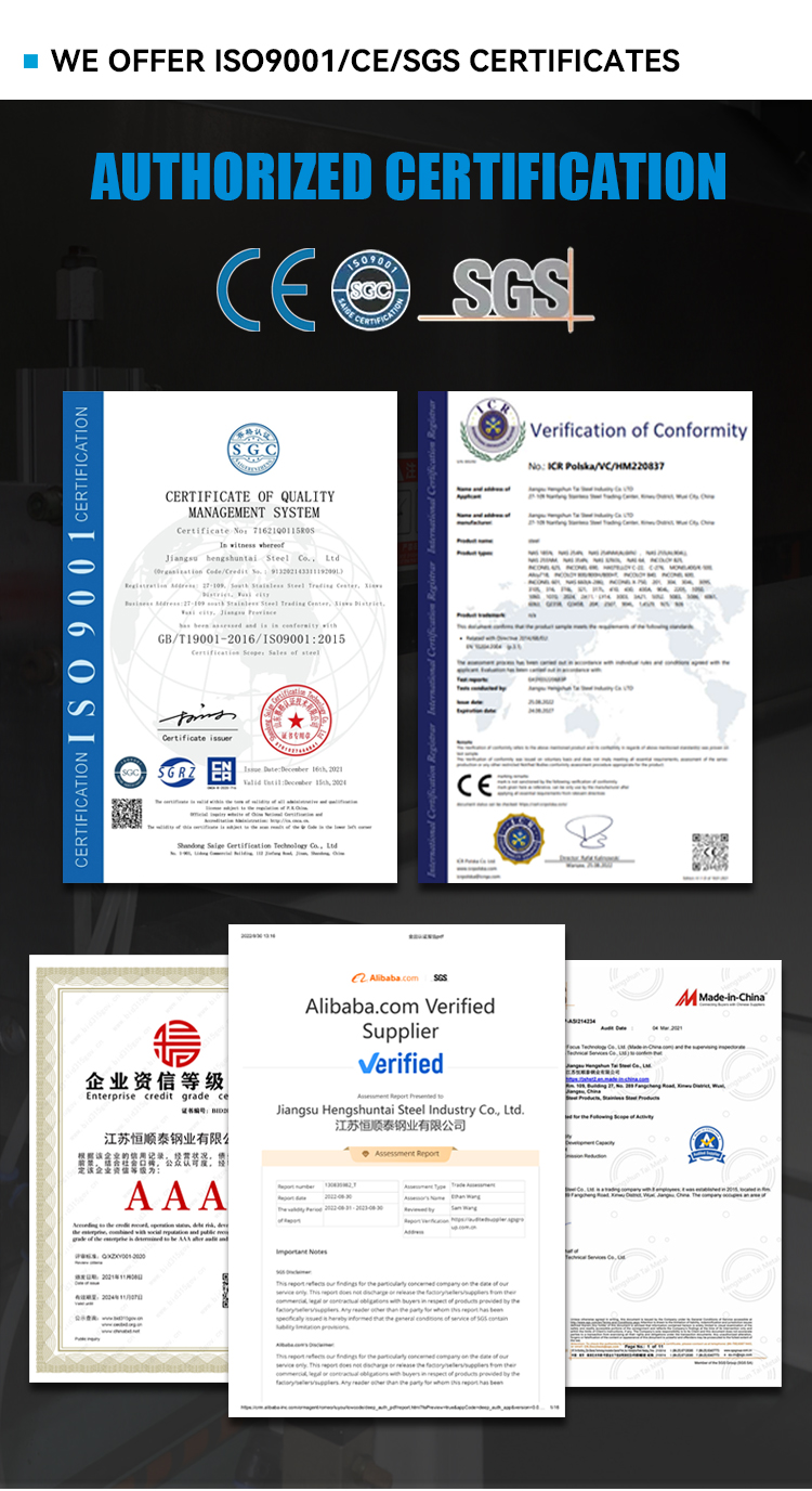 Quality Certifications Showcase