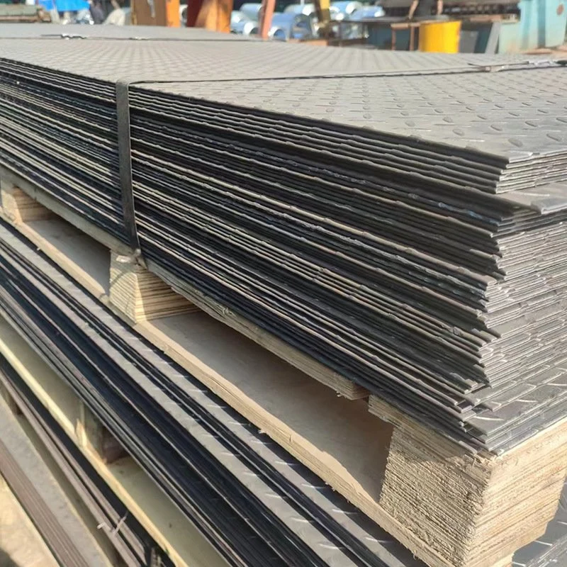 China Factory 4mm 6mm Galvanized Steel Plate Best Price Checkered Steel Plate Customized For Transportation
