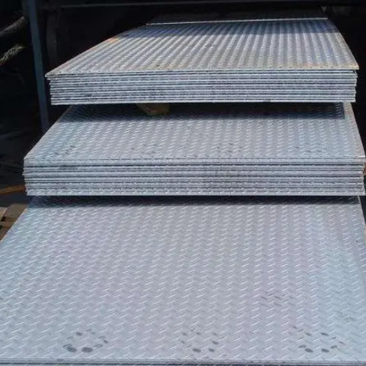 SS400 1.5-100mm Mild Steel Chequered Plate MS Checker Plate Checkered Steel Plate