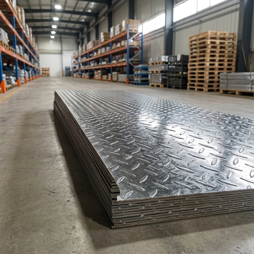 Hot Rolled Carbon Steel Checkered Plate Tear Drop Pattern Galvanized Checker Plate Sheets