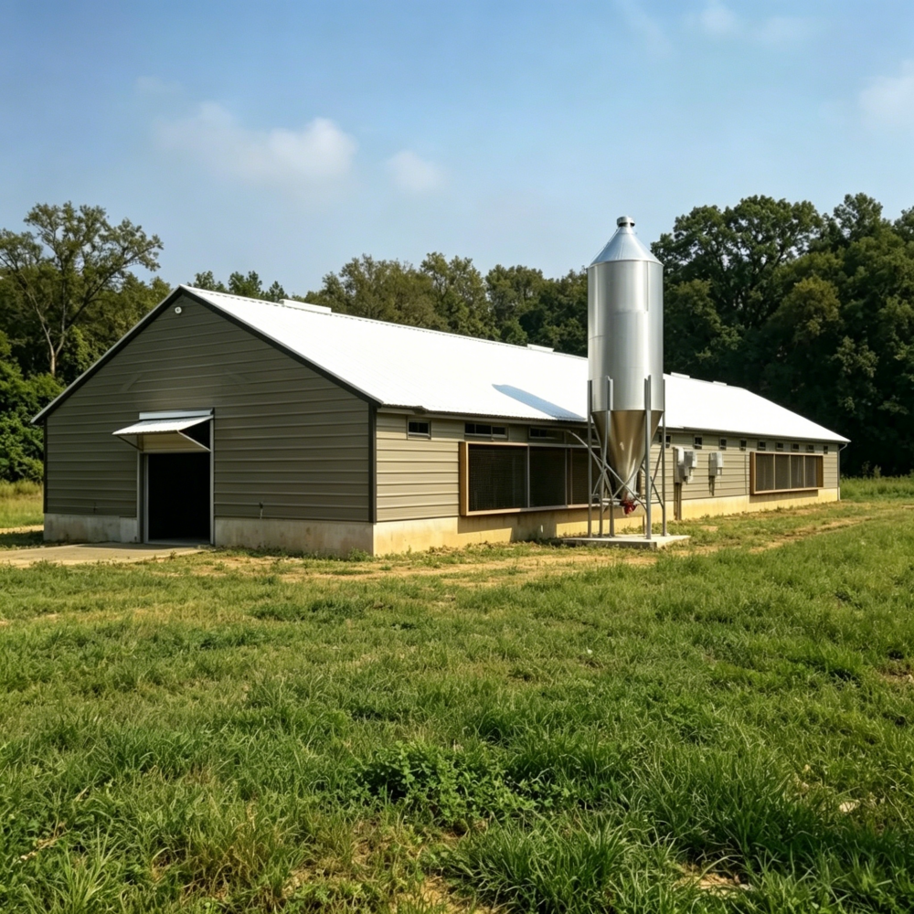 Modern Fast Installation Economical High-Strength Steel Structure Chicken House Prefabricated Livestock Shed Integrated