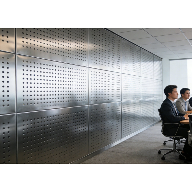 High Strength and Lightweight Perforated Alumium Steel Sheet for Noise Reduction