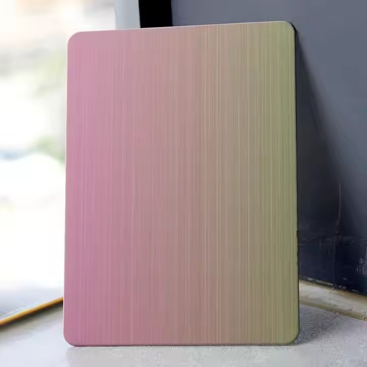Fusion Edge Smooth-Corner Rose Gold 201 Stainless Steel Sheet Brushed Brilliance for Electrical Appliance