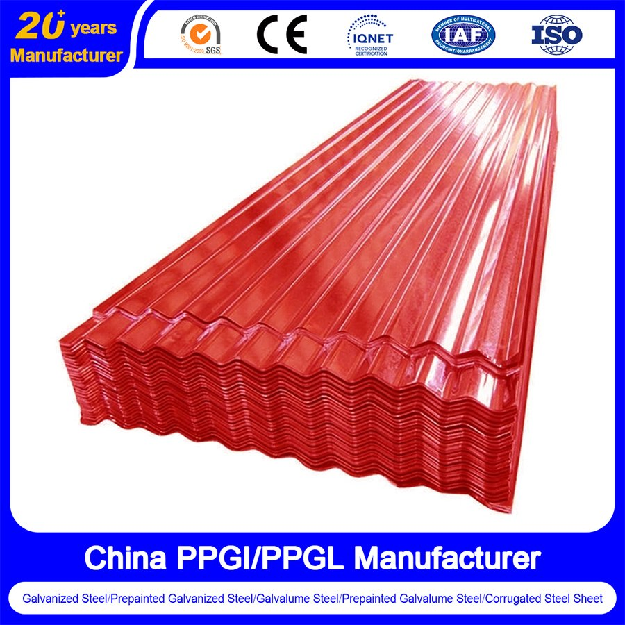 Steel Sheet Manufacturer Prepainted Galvanized Steel Coil PPGI/PPGL/Gi/Gl/Aluzinc/Tinplate/Galvalume Color Zinc Coated Aluminum Corrugated Roofing Steel Sheet