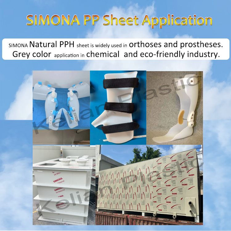 SIMONA Grey PP Sheet Smooth Surface Anti-Corrosion High-Temperature Resistance Weldable Cutting Easy Fabrication 3-30mm