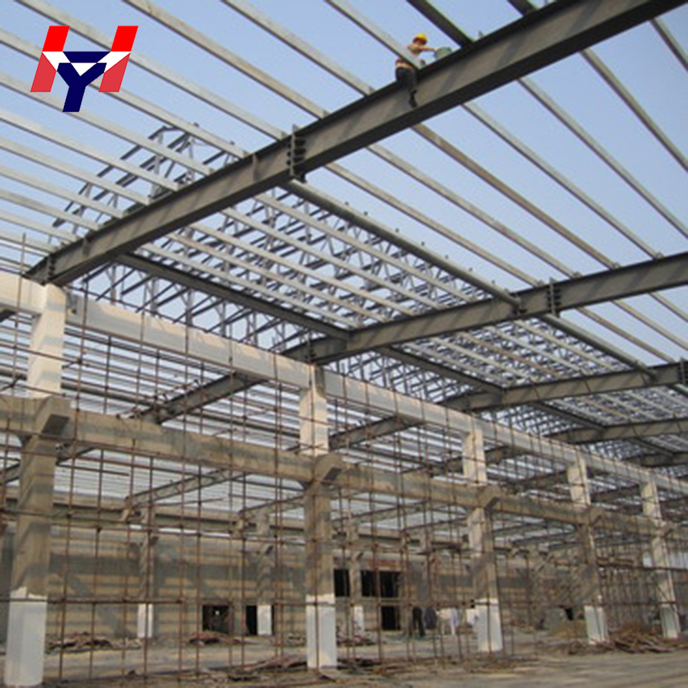 Prefab Steel Structure Warehouses Industrial Workshop Buildings Large Span Metal Hangars For Sale