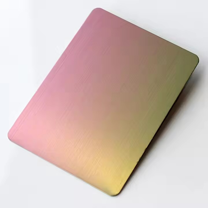 Fusion Edge Smooth-Corner Rose Gold 201 Stainless Steel Sheet Brushed Brilliance for Electrical Appliance