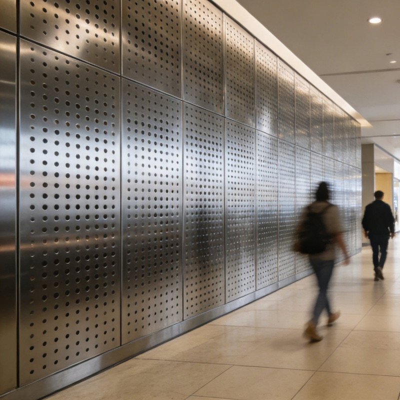 High Strength and Lightweight Perforated Alumium Steel Sheet for Noise Reduction