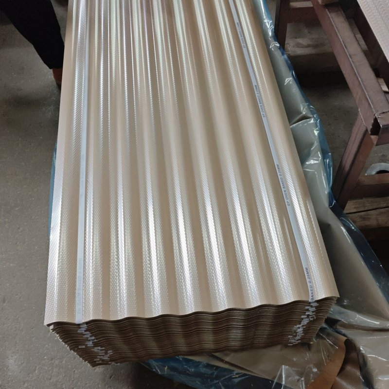 Beige Galvanized Zinc Corrugated Color Steel Metal Roofing Sheet