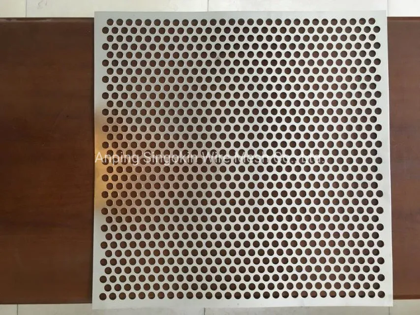 1mm 1.2mm Hole Diameter Stainless Steel 304 Perforated Sheet Punched Metal Stainless Steel Perforated Sheet