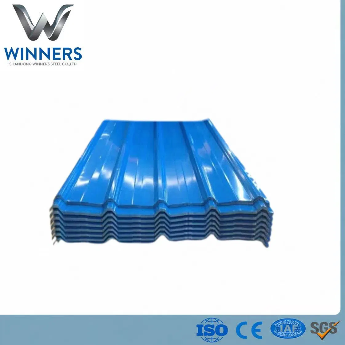 China Factory Roofing Sheet Corrugated PPGI Sheet Color Coated Steel Sheet SGCC 1250mm Z275 Prepainted Galvanized Steel Sheet for Roof Material and Building