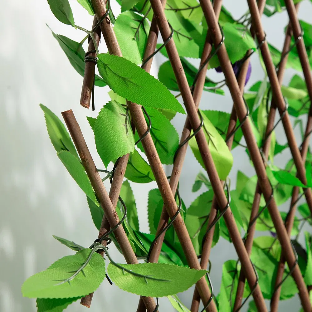 High Quality Artificial PVC Grass Hook Flower Fence UV Resistance 3 Years Flame Retardant