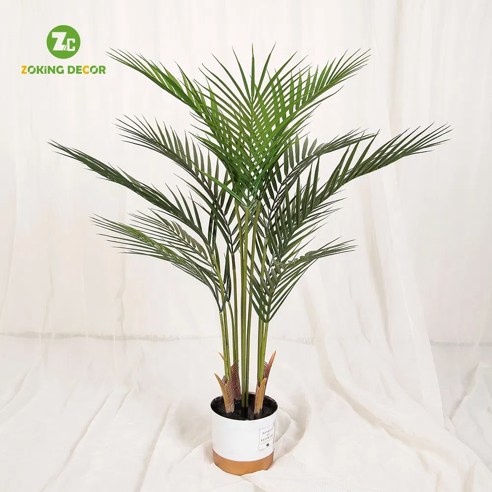 150cm Modern Artificial Palm Tree with Pot Faux Areca Palm Tree Decoration Fake Plastic Palm Tree