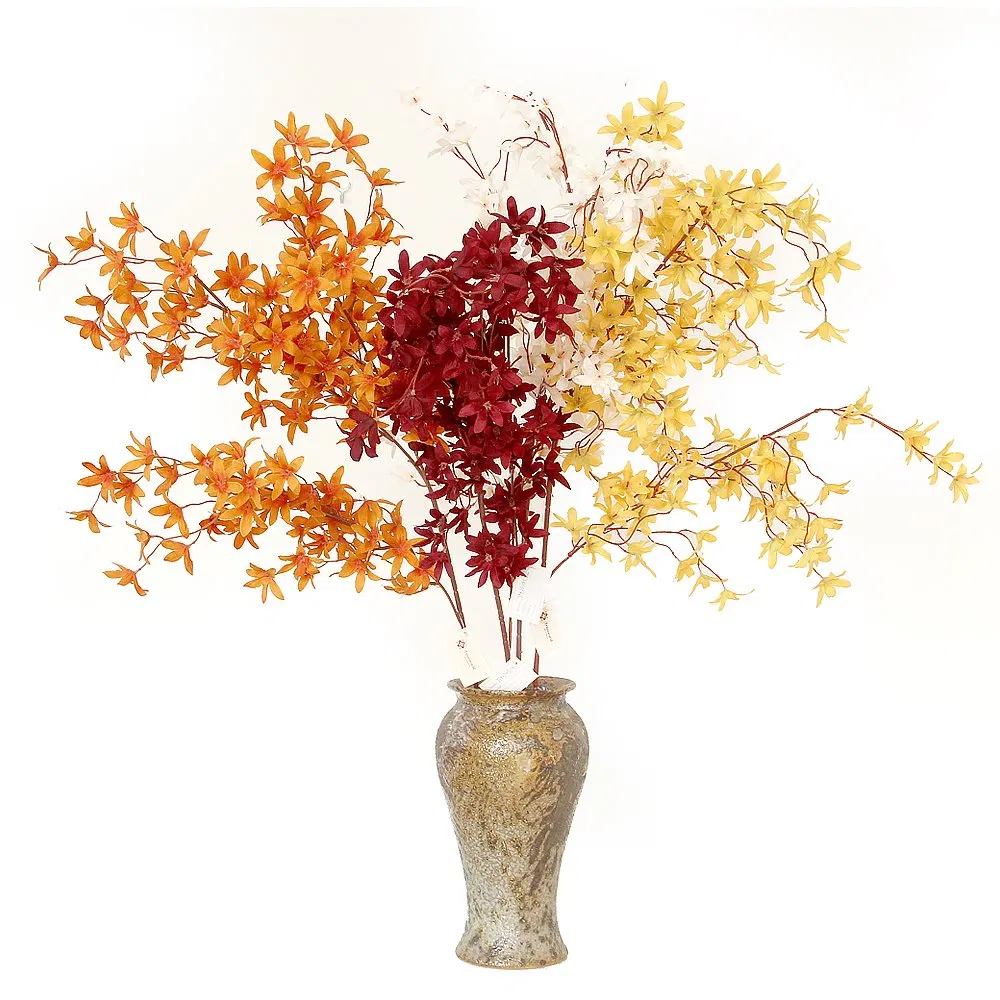 2024 New Products Oncidium Lifelike Artificial Orchid Flowers Silk Flowers Arrangement Wedding Flowers