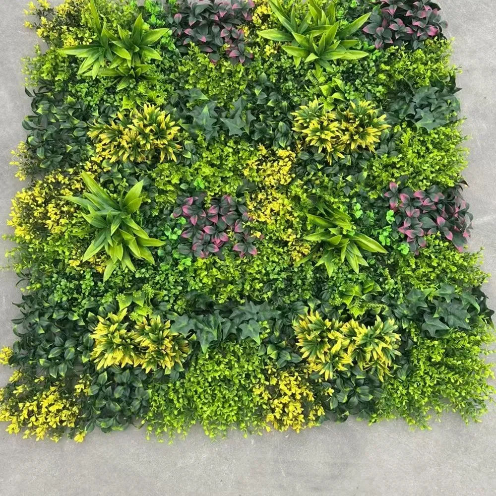 UV Certified Artificial Tropical Green Moss Grass Wall Indoor Plastic Green Wall Flower Type Plant Floor Artificial Plant