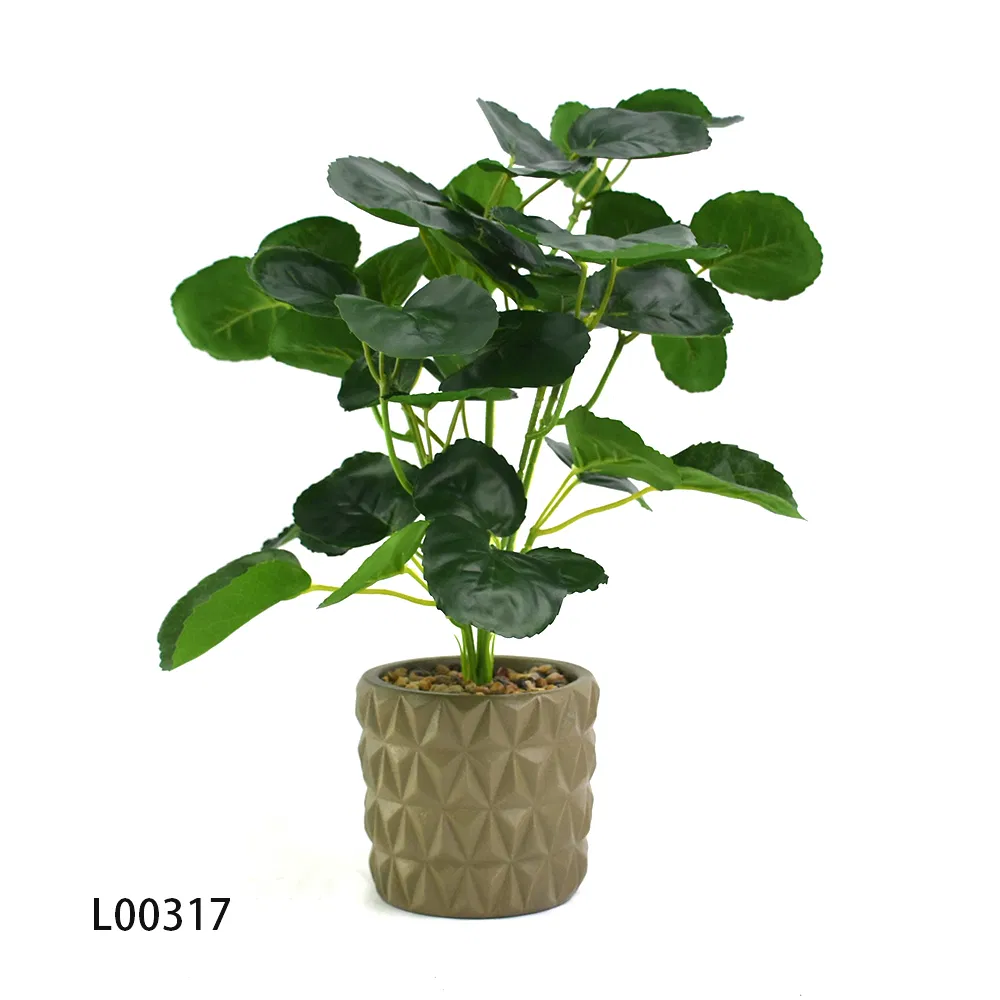 Plastic Artificial Plants Pot Decorative Tree Leaves Faux Plants Greenery Palm Tree